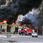 Huge fire in Tripoli market