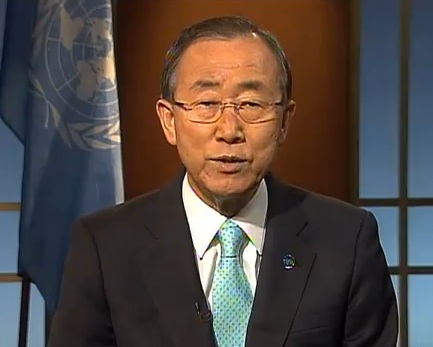 UN's Ban Ki-Moon sends message to Libya