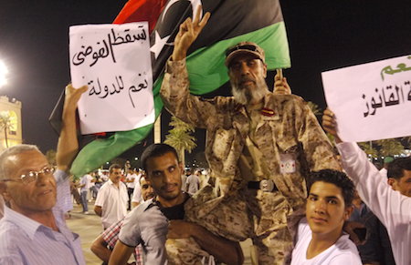 Two beaten and arrested by SSC at anti-militia rally in Tripoli