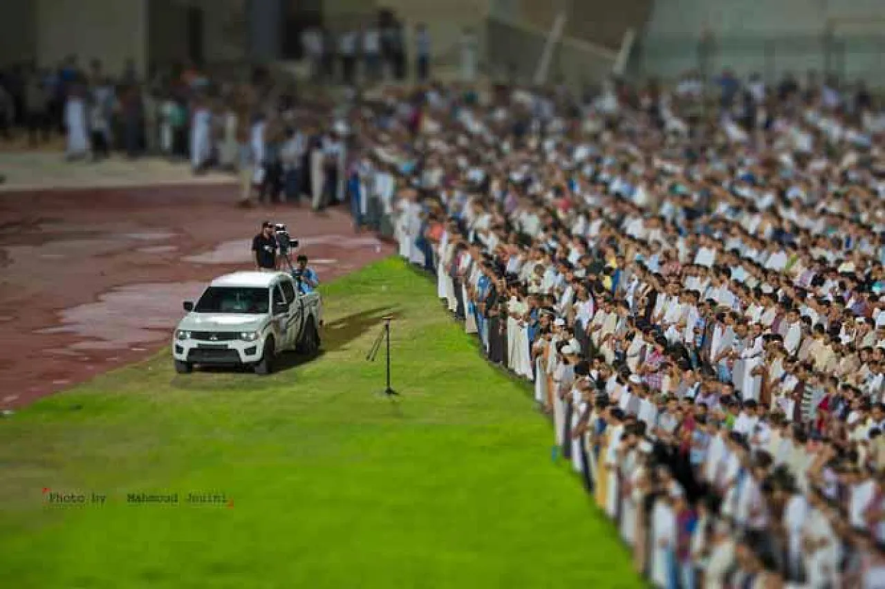 Prayers were held in memory of Shaban in a football stadium in Misrata.