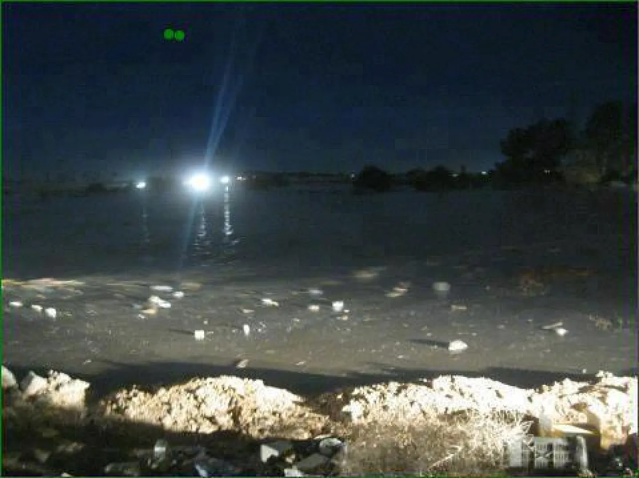The huge sewage leak in Sebha could lead to an environmental disaster (Photo from Facebook).