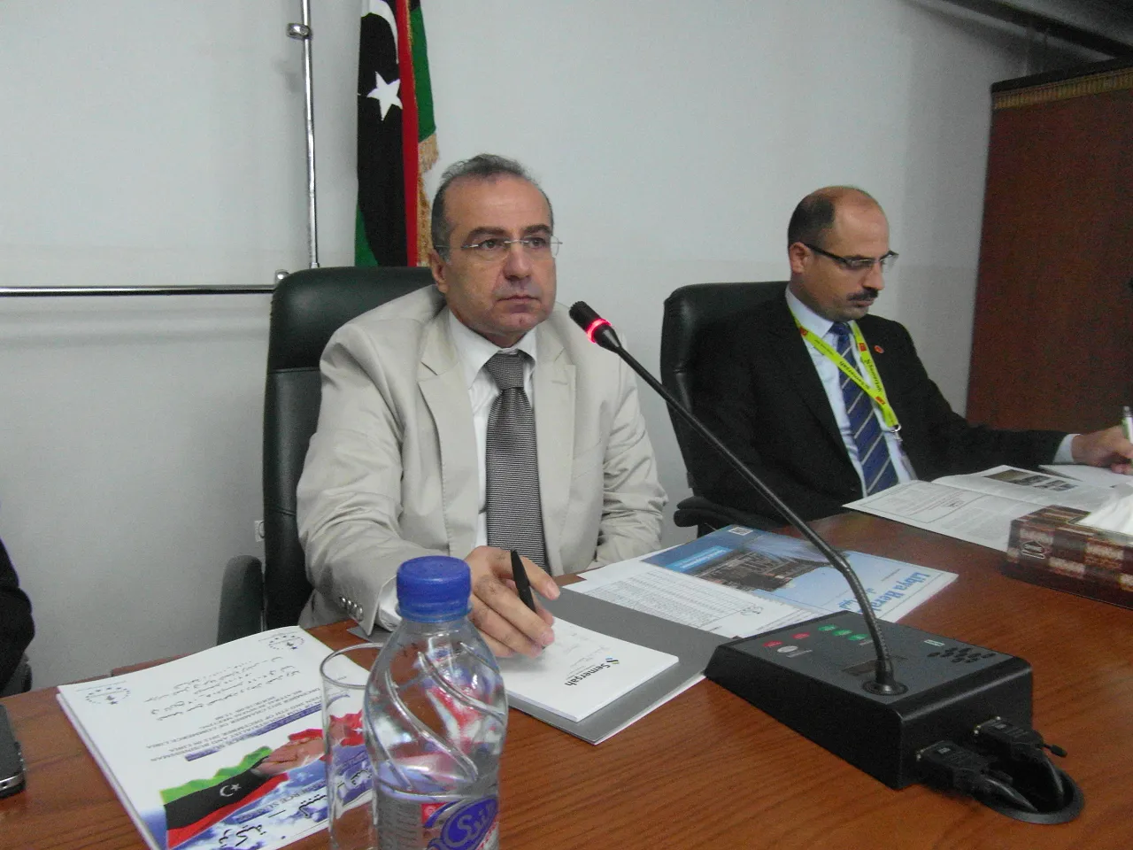 The Turkish Commercial Attache Yusef Yildiz addresses the business delegations (Photo: Sami Zaptia)