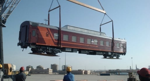 Railway equipment for the Sirte-Benghazi line being delivered to Ras Lanuf Port before the revolution (Photo: M+M logistics).