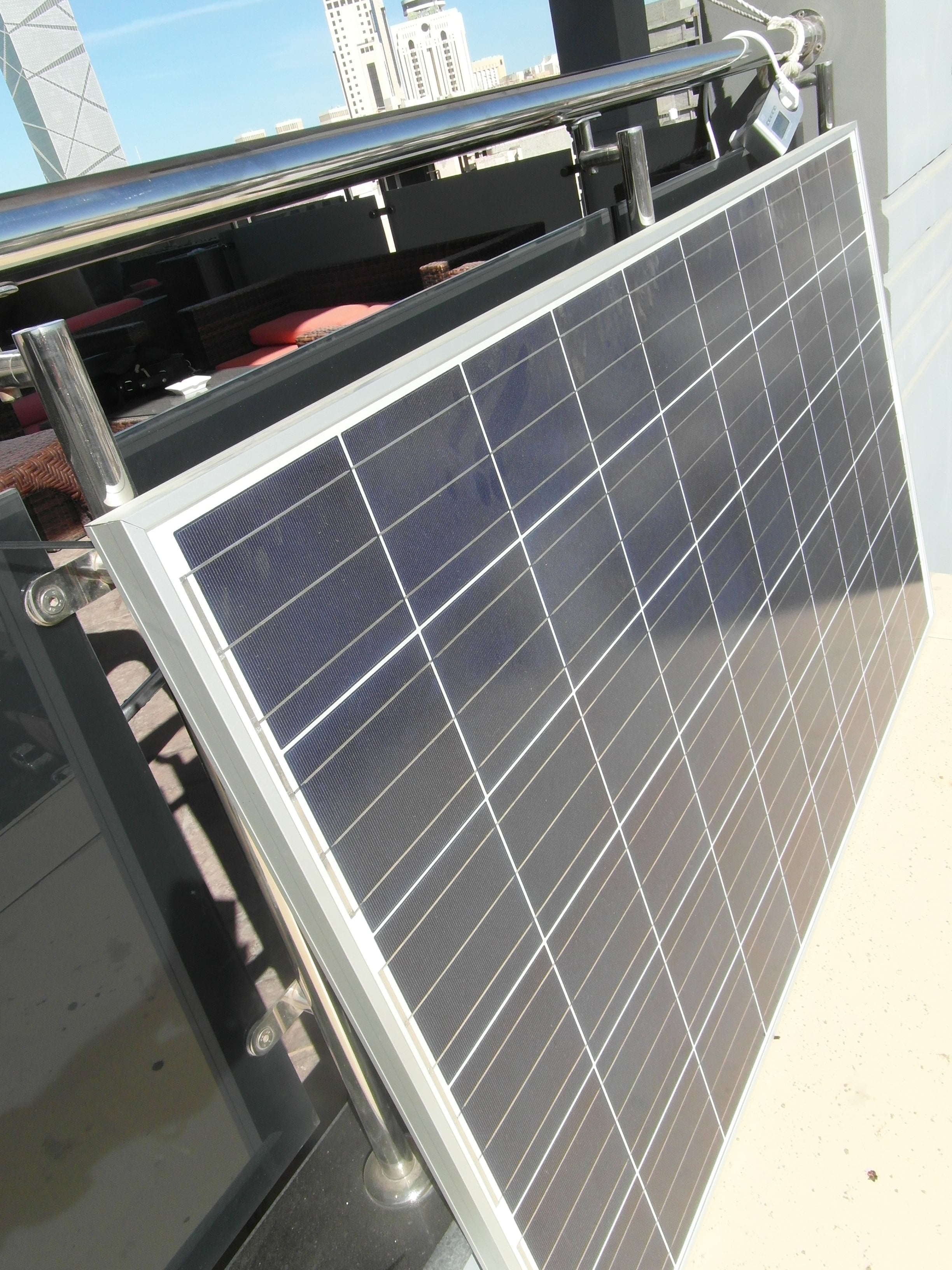 A solar panel in Tripoli in 2013 (Photo: Sami Zaptia).