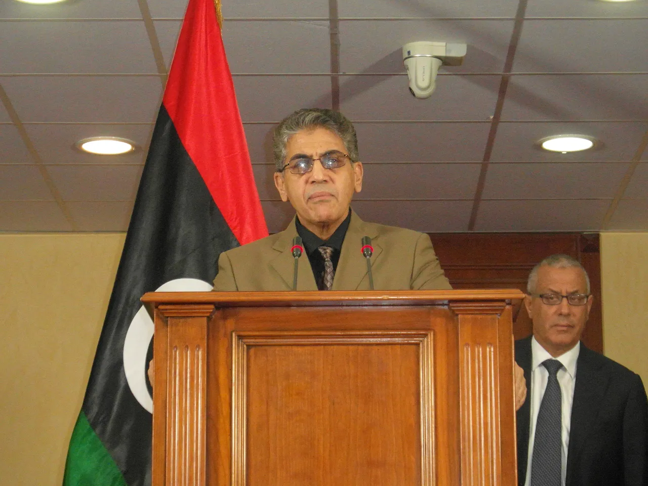 Interior Minister Ashur Shwail SAM_1612 Non-peaceful demonstrations will continue as long as there are arms and armed groups said Interior Minister Ashur Shuwail (Photo: Sami Zaptia).
