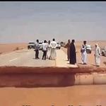 Rains wash away road to Sebha