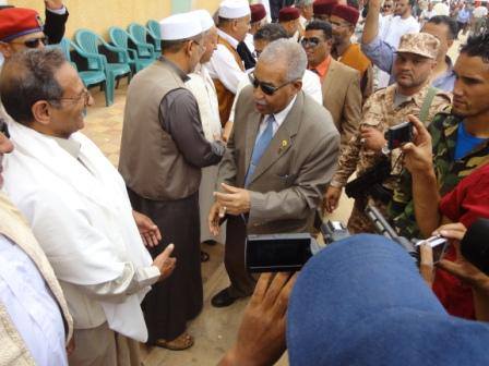 ProclamationCyrenaica_2 Sheikh Ahmed Zubair Al-Senussi at June's self-government rally