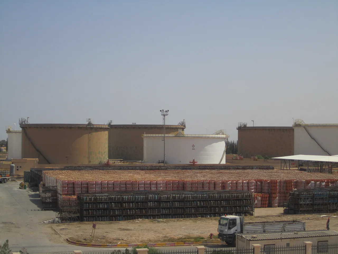 Brega's Airport Road fuel depot is the main source of fuel distribution for Tripoli and many parts of the western region (Photo: Tom Westcott, Libya Herald)