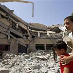 Bombed-out Zliten school children taught in containers
