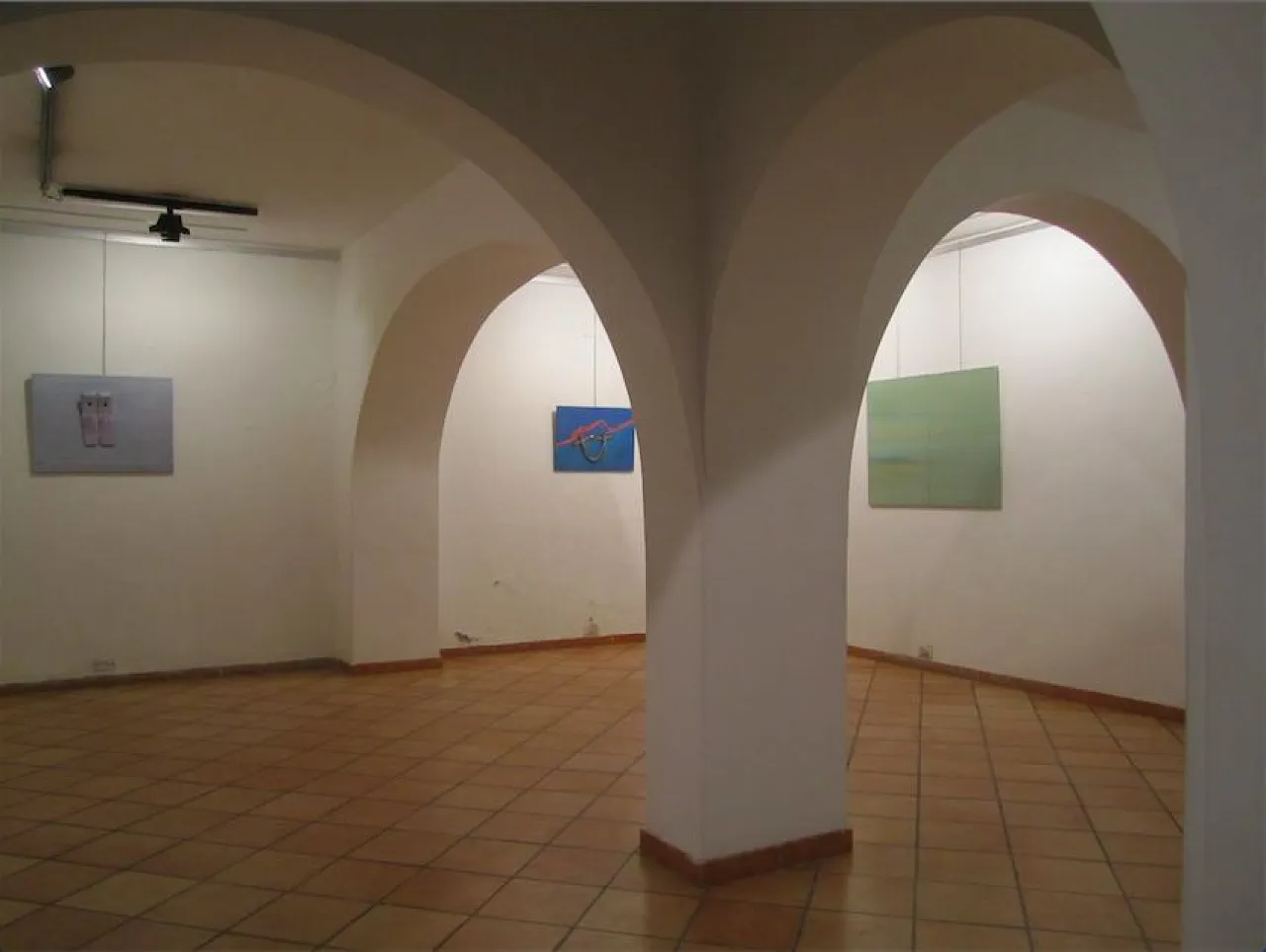 The basement exhibition space at the Art House (Photo: Tom Westcott, Libya Herald)