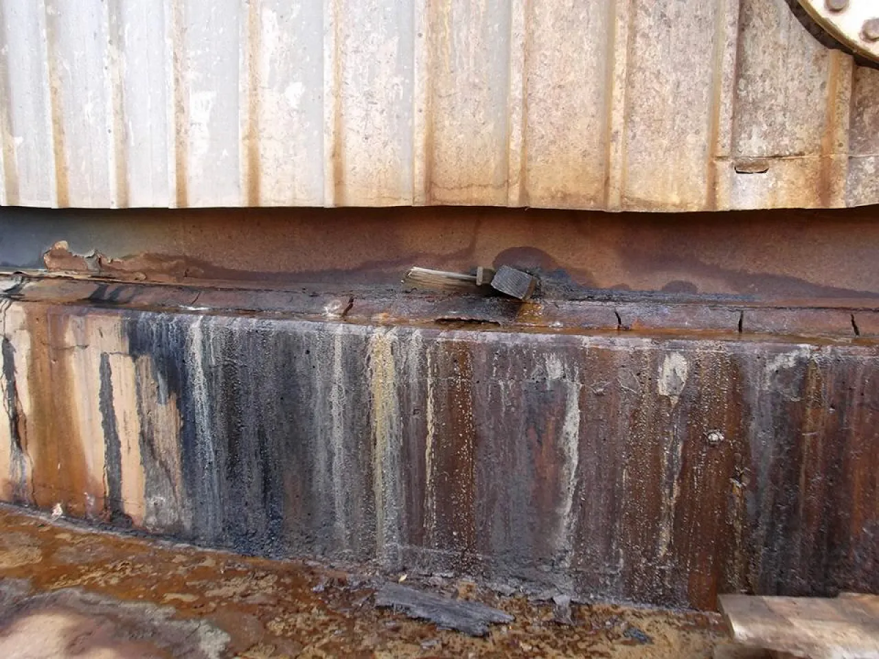 Acid leaks plugged with wood