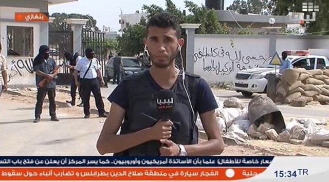Benghazi TV reporter shot at