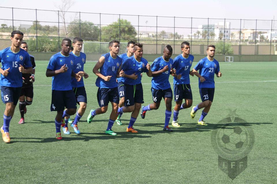 Libyan national youth team limbers up for the big match