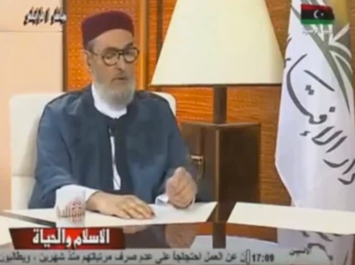 The Grand Mufti Sheikh Sedik Ghariani (TV grab)