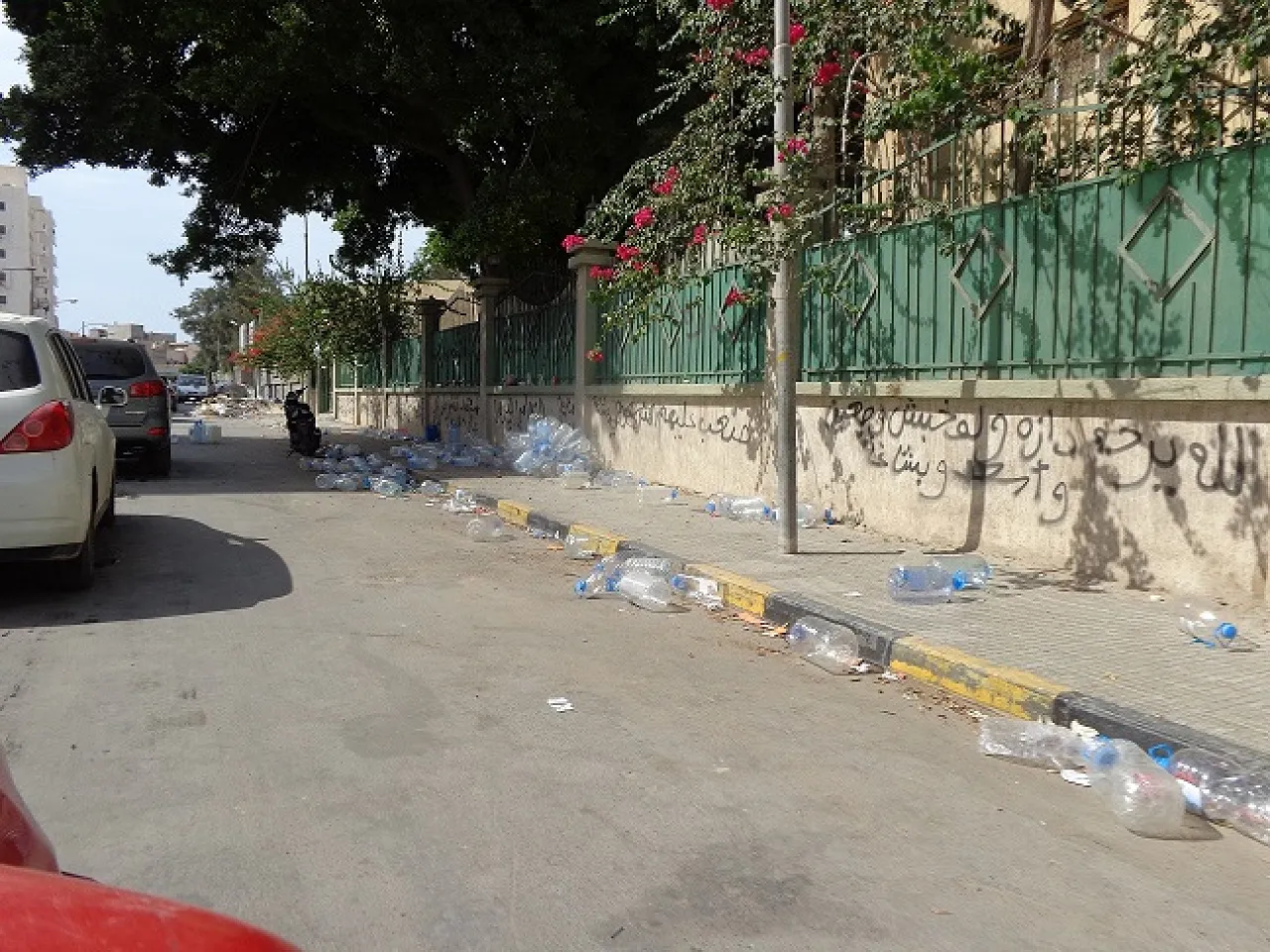 Plastic containers are confiscated at petrol stations to prevent blackmarketeers (Photo: Sami Zaptia).