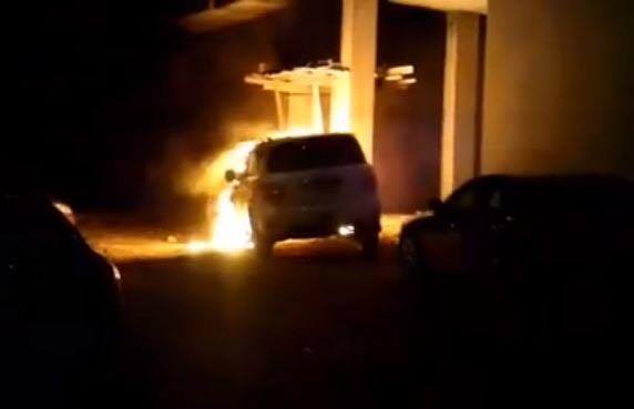 Finance minister's car torched in Beida