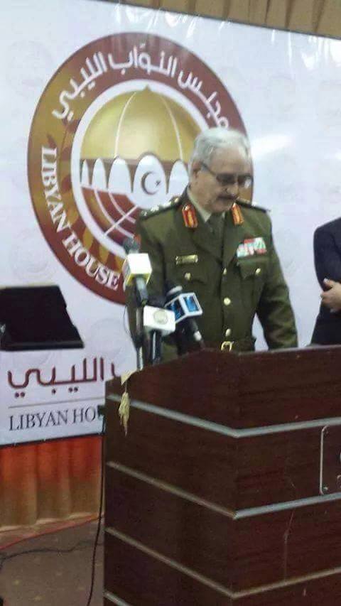 Hafter sworn in as Commander General of Libyan armed forces