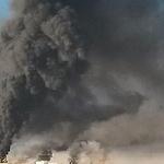 Blaze pollution covers the skies in Jalu
