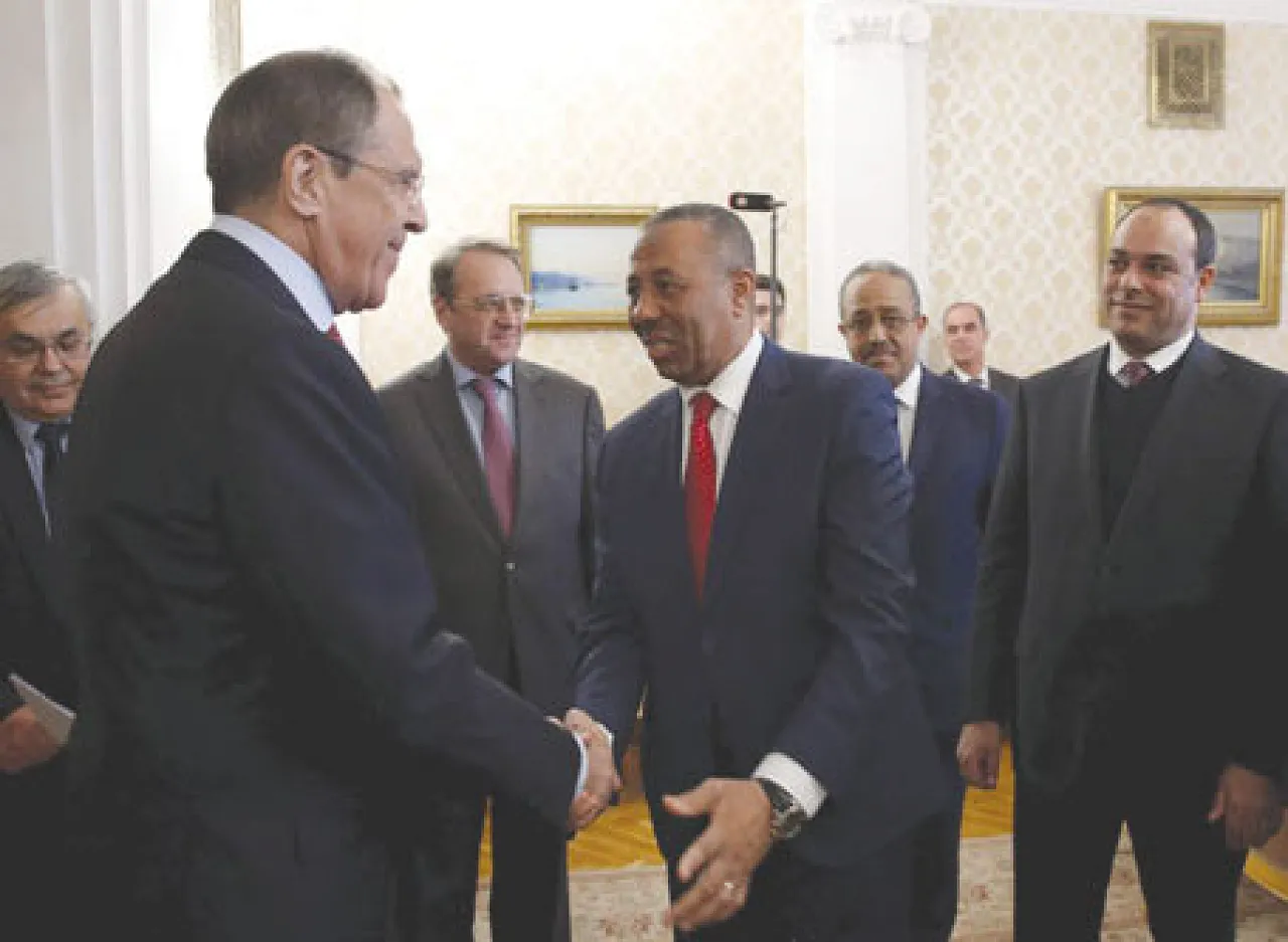 Abdullah Al-Thinni with Lvriov 
