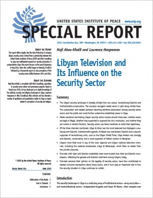 Perceptions of security in Libya – Institutional and revolutionary actors: USIP report