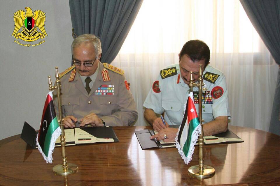 Hafter signs military MOU with Jordan