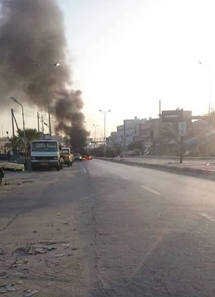 Protests close coast road west of Tripoli