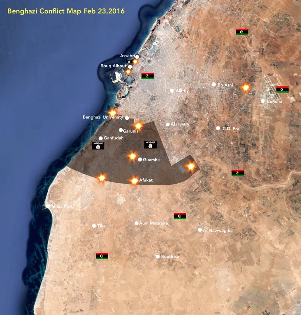 Further fighting in Benghazi today
