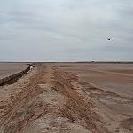 The Tunisian border barrier with Libya