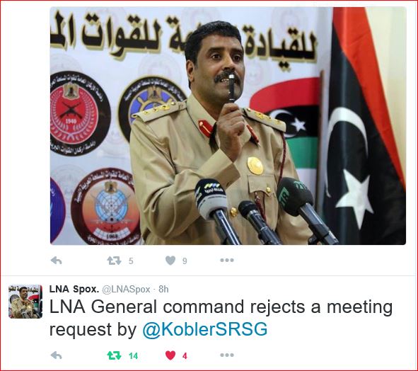 Hafter refuses Kobler request for a meeting