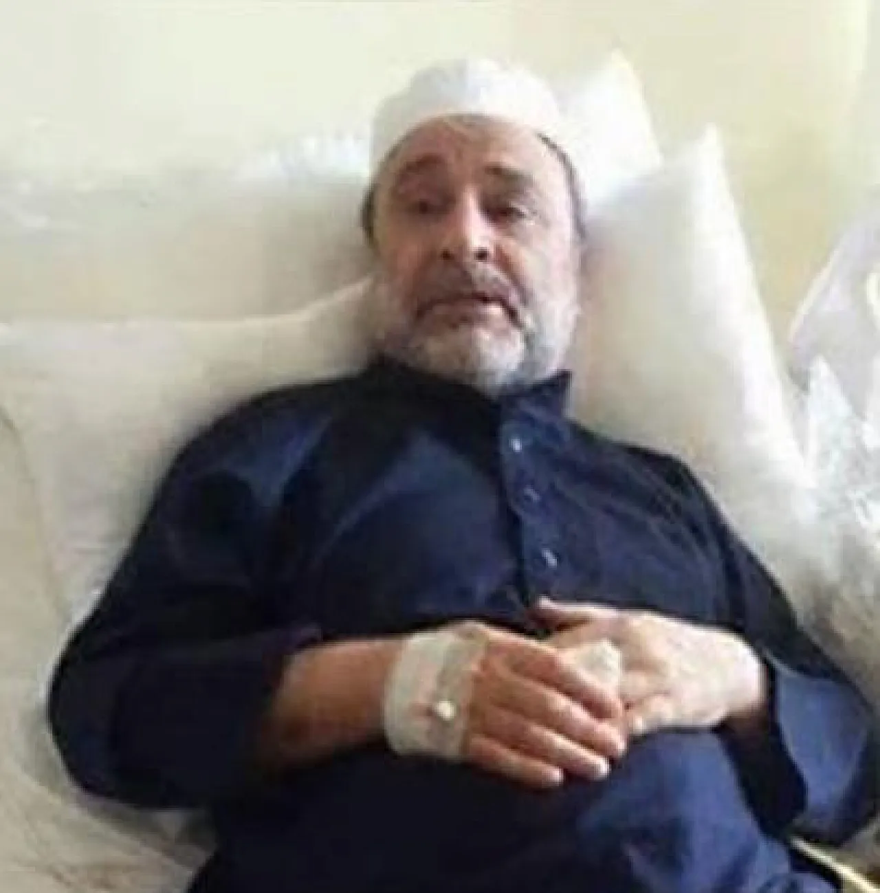 Abdulrahman being treated in hospital purportedly after the attack in Abu Grain (Photo: Social media)