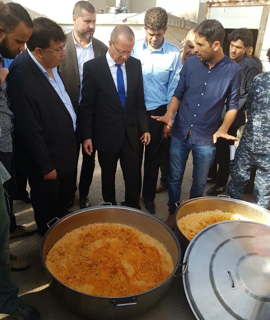 Kobler visits a Tripoli migrant detention centre