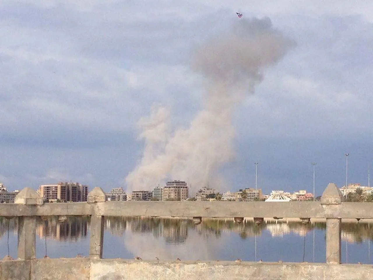 LNA air strike on militants in Souq Al-Hout (Photo: Social media) 