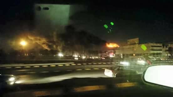 Fire damages Qaddafi's parliament buiding