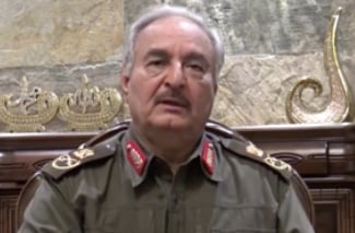 Khalifa Hafter is reportedly not going to Brazzaville (File photo)