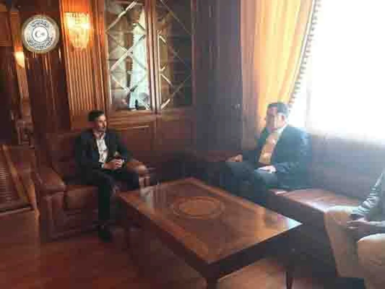 Anti-smuggling chief Milad Al-Hajrasi with Serraj (Photo: PC)