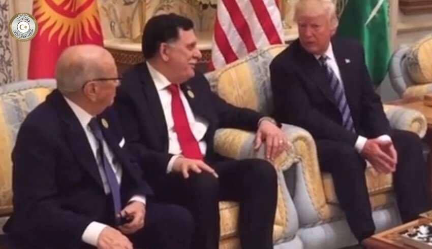 Serraj gains significant but brief encounter with Trump