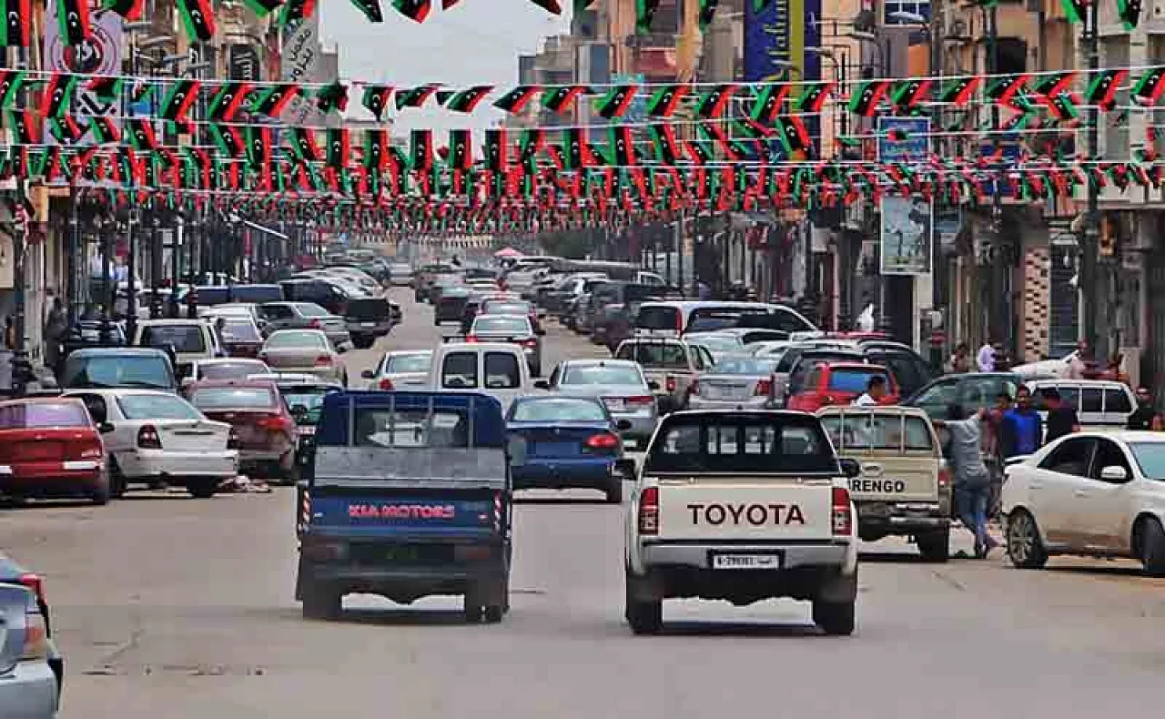Benghazi's Shara Ashreen today (Photo: Maher Alawami)