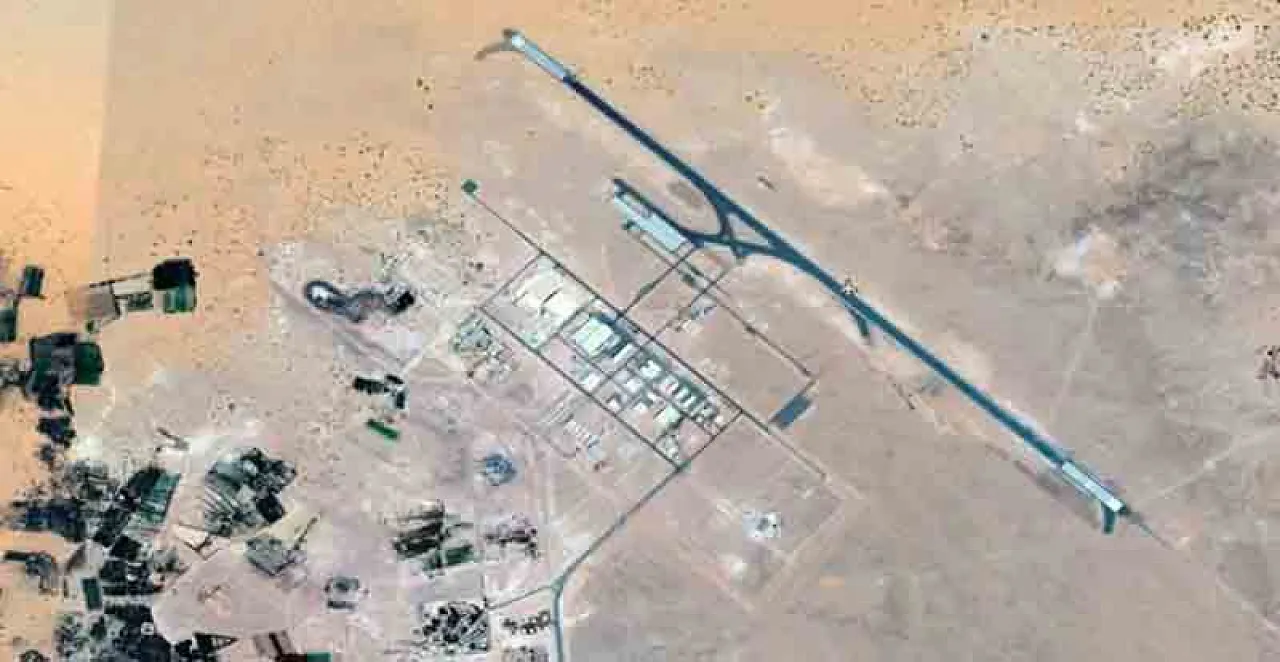 The Brak Al-Shatti airbase, seized from the LNA on Thursday (Google Earth)