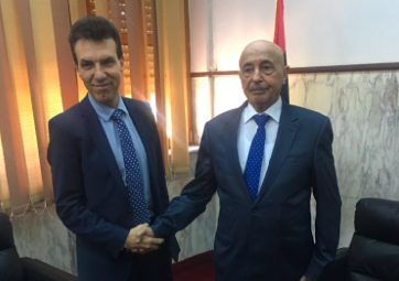 Italian ambassador sees HoR president Saleh in Beida