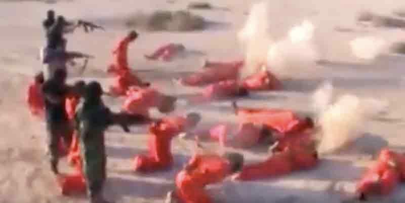 Another execution video seems to show the murder of 20 bound captives by an LNA unit