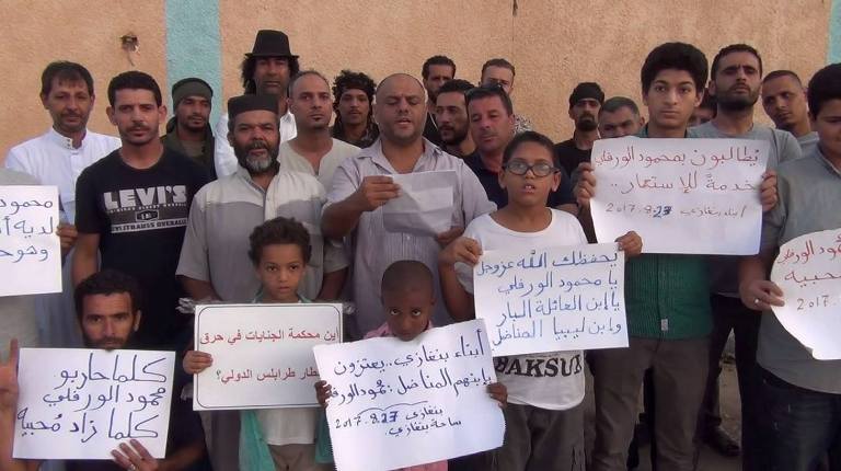 Benghazi protestors condemn ICC over Warfali