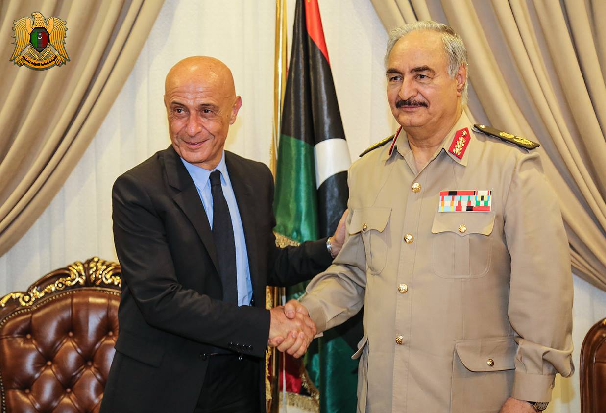 Italy's Minniti in talks with Hafter in Benghazi