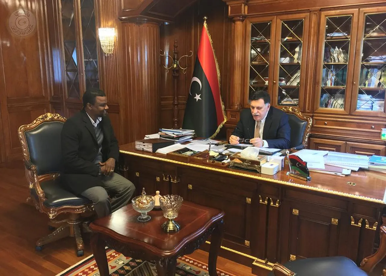 Serraj and deputy Tawergha council leader (Photo: PC media officie)