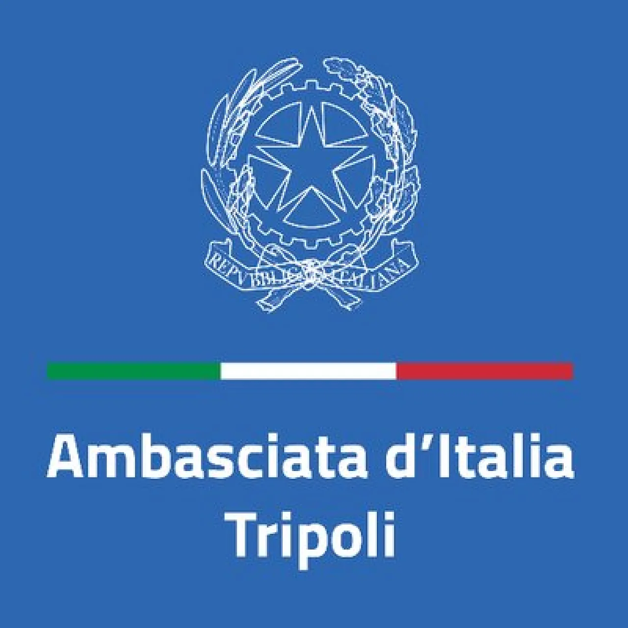 (Logo: Italian embassy, Tripoli).