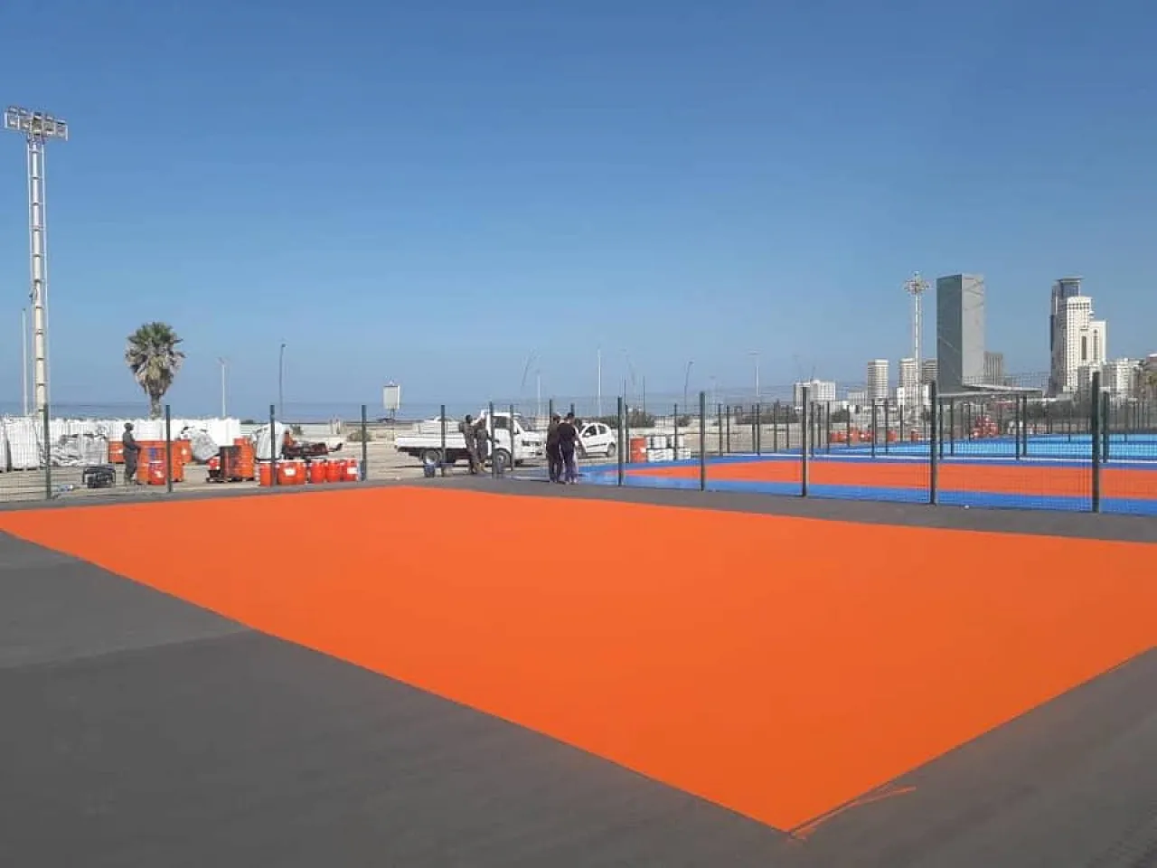 A new sports and recreation area has been established at the former Girls' Military College site in central Tripoli (Photo: Municipality of Central Tripoli).