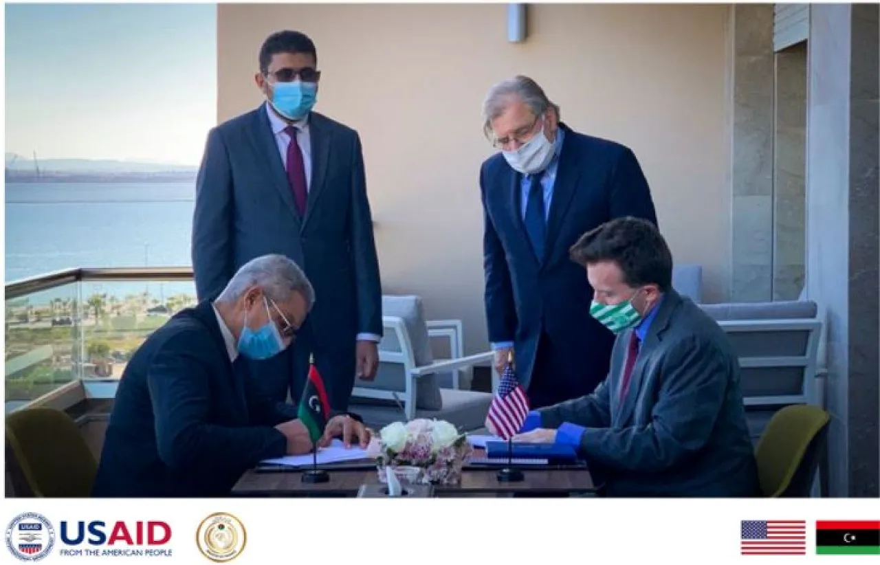 Libya and USAID sign agreement on fiscal transparency public finance management (Photo: U.S Embassy).