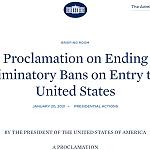 Biden reverses Trumps’ discriminatory U.S. travel ban on Muslim and African countries