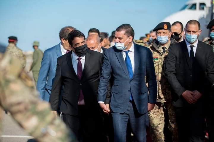 Menfi (left) discussed with the Tripoli based HoR a mechanism for forming the new government (Photo: Social media).