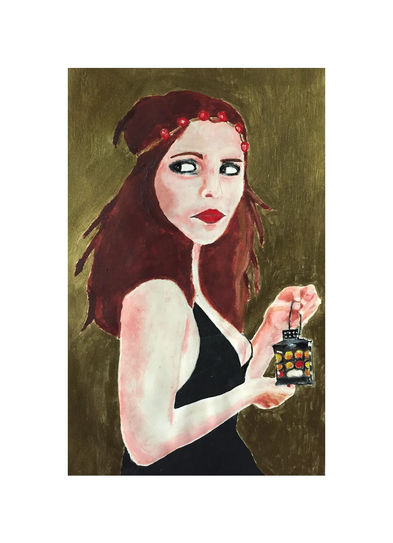 The girl with a lantern. Lighten your lantern and brighten your way to success. By Faiza Ramadan.