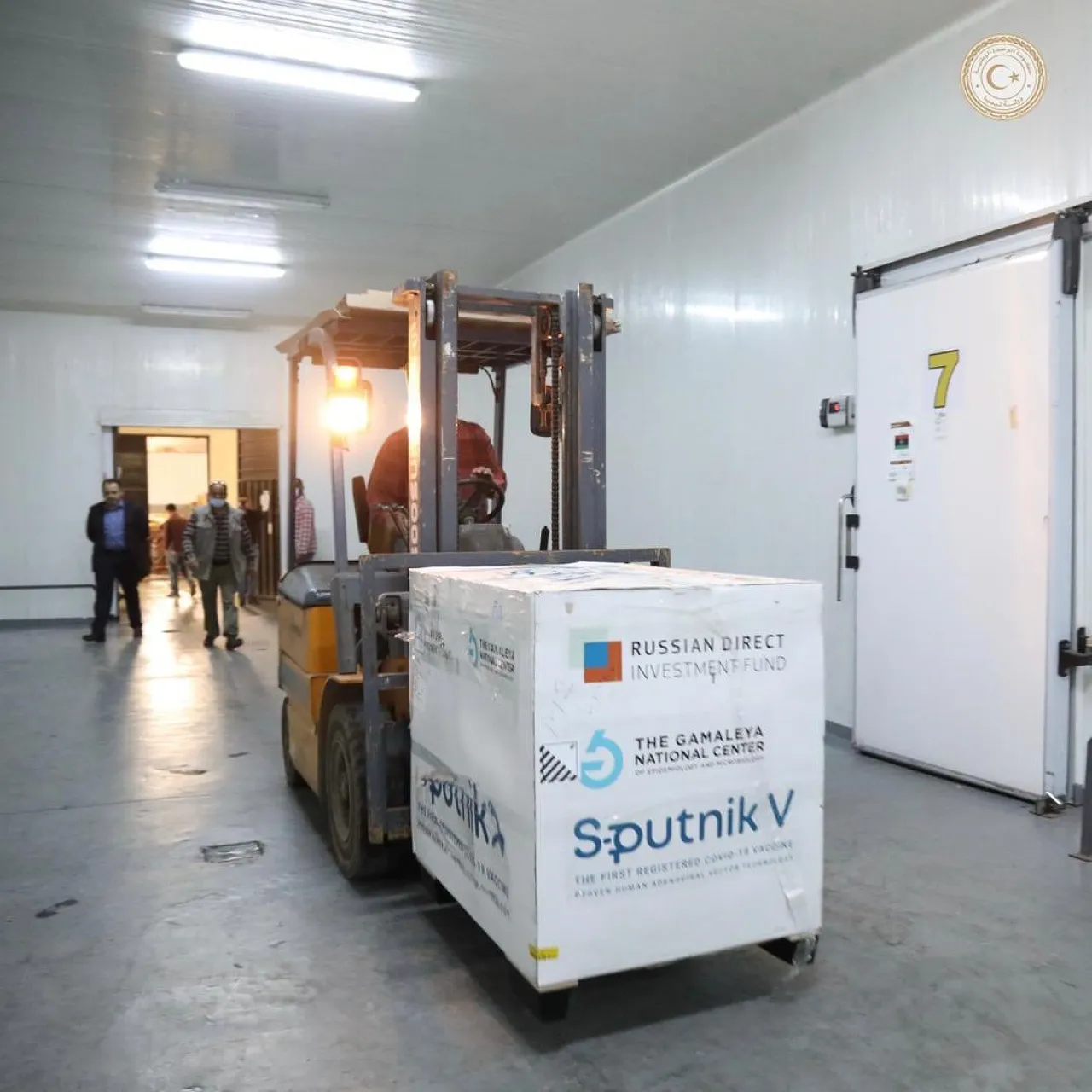 The first batch of the anti-Coronavirus vaccines arrived in Tripoli, Libya on Sunday 4 April (Photo: Libyan PM Abd Alhamid Aldabaiba Twitter feed).